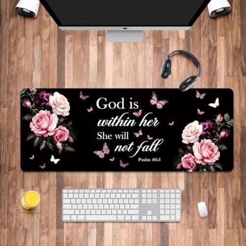 Großes Gaming-Mauspad, Geschenke für Mädchen und Frauen, Schmetterlings-Blumenliebhaber, rutschfeste große Schreibtischunterlage für Tastatur und Maus, 30 x 79,8 cm Großes Gaming-Mauspad, Geschenke für Mädchen und Frauen, Schmetterlings-Blumenliebhaber, rutschfeste große Schreibtischunterlage für Tastatur und Maus, 30 x 79,8 cm von Iemctsy