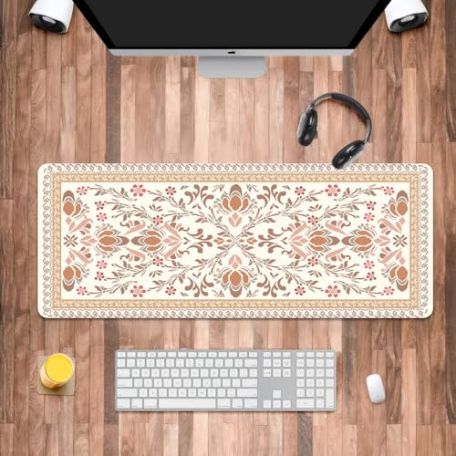 Großes Gaming-Mauspad im Bohemian-Stil, Geschenke für Mädchen und Frauen, die gerne persischen Stil lieben, rutschfeste große Schreibtischunterlage für Tastatur und Maus, 30 x 79,8 cm Großes Gaming-Mauspad im Bohemian-Stil, Geschenke für Mädchen und Frauen, die gerne persischen Stil lieben, rutschfeste große Schreibtischunterlage für Tastatur und Maus, 30 x 79,8 cm von Iemctsy