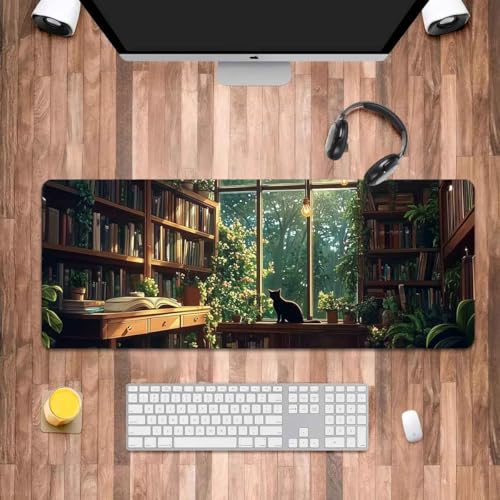 Großes Gaming-Mauspad mit Fensterpflanzen, Geschenke für Männer und Frauen, Fensterpflanzenliebhaber, rutschfeste große Schreibtischunterlage für Tastatur und Maus, 30 x 79,8 cm Großes Gaming-Mauspad mit Fensterpflanzen, Geschenke für Männer und Frauen, Fensterpflanzenliebhaber, rutschfeste große Schreibtischunterlage für Tastatur und Maus, 30 x 79,8 cm von Iemctsy