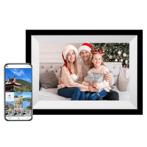 ieron 10,1 Zoll digitaler WLAN-Fotorahmen, 16 GB Speicher, digitaler Bilderrahmen, 1280 x 800 IPS Touchscreen,einfache Einrichtung zum Teilen von Fotos und Videos über die Frameo-App, Mattschwarz ieron 10,1 Zoll digitaler WLAN-Fotorahmen, 16 GB Speicher, digitaler Bilderrahmen, 1280 x 800 IPS Touchscreen,einfache Einrichtung zum Teilen von Fotos und Videos über die Frameo-App, Mattschwarz von Ieron