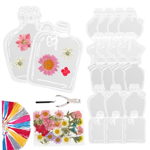 Getrocknete Blumenhesezeichen Set 72pcs transparent gepresstes Blumenhesezeichen mit Puncher & Pinzette Fun Bloral Page DIY Lesezeichen machen Kit für Buchleser Flaschenvorräte Getrocknete Blumenhesezeichen Set 72pcs transparent gepresstes Blumenhesezeichen mit Puncher & Pinzette Fun Bloral Page DIY Lesezeichen machen Kit für Buchleser Flaschenvorräte von Iewroyt