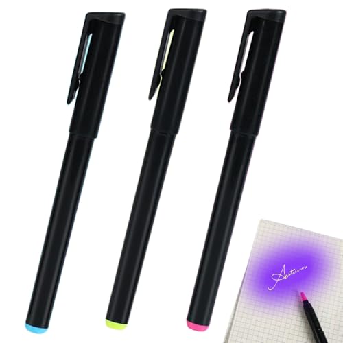 Iewroyt 3pcs unsichtbarer Tintenstift 5, 5 Zoll Länge Länge Invisible Stift PP Verschwinden Tinte einfach zu bedienen für Weihnachtsklassenpreise Spionage Geschenke Party Gefälligkeiten von Iewroyt