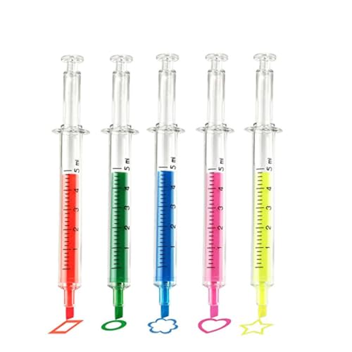 Iewroyt 5pcs Highlighter -Spritze Stifte Multi -Neon -Farben Flüssiger Injektion Kugel Stift glatte Gel -Kugelstifte für Schüler Kinder Iewroyt 5pcs Highlighter -Spritze Stifte Multi -Neon -Farben Flüssiger Injektion Kugel Stift glatte Gel -Kugelstifte für Schüler Kinder von Iewroyt
