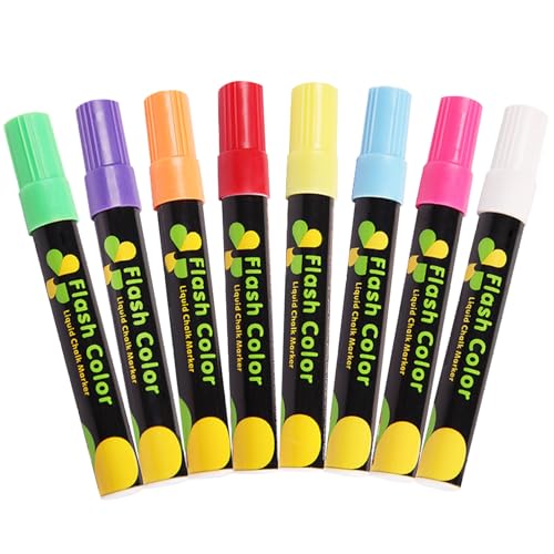 Iewroyt 8pcs Kreidemarkierungen, 8 lebendige Farben Flüssige Kreidemarkierungen, 6 mm löschbare flüssige Highlighter Reversible Tipps Tipps für Glasfenster LED -Menükarte Iewroyt 8pcs Kreidemarkierungen, 8 lebendige Farben Flüssige Kreidemarkierungen, 6 mm löschbare flüssige Highlighter Reversible Tipps Tipps für Glasfenster LED -Menükarte von Iewroyt