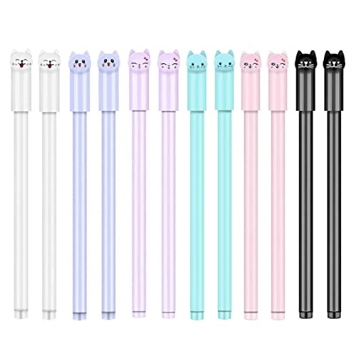 Iewroyt Katzengelstifte Set 0, 5 mm niedliche Cartoon -Kugelschulen -School -Büro Schreibwaren 12PCs Iewroyt Katzengelstifte Set 0, 5 mm niedliche Cartoon -Kugelschulen -School -Büro Schreibwaren 12PCs von Iewroyt