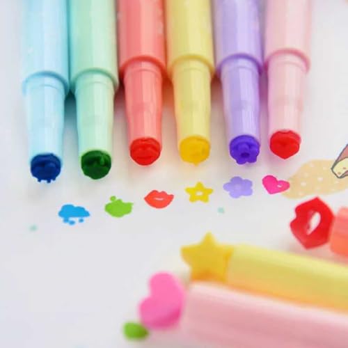 Iewroyt Niedliche Neuheit Stempel Highlighter Stiftmarker Sortierte Liebe Star Music Cloud Kuss Form School Kinder kreative Briefpapier 12 Farbe Iewroyt Niedliche Neuheit Stempel Highlighter Stiftmarker Sortierte Liebe Star Music Cloud Kuss Form School Kinder kreative Briefpapier 12 Farbe von Iewroyt