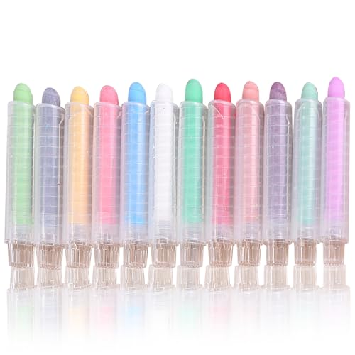Iewroyt Staublose Kreide für Kinder, 12-pcs-farbige Kreide mit Halter, ungiftiger verdrillbare Tafel, Schreiben von Bürgersteig für Whiteboard Iewroyt Staublose Kreide für Kinder, 12-pcs-farbige Kreide mit Halter, ungiftiger verdrillbare Tafel, Schreiben von Bürgersteig für Whiteboard von Iewroyt
