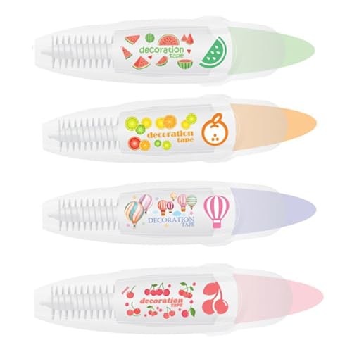 Iewroyt Tape Pen 4pcs Cartoon Herz Presse Typ DIY Dekorative Bandstifte für Kinder Süße Korrektur für Scrapbooking -Grußkarten Kalender Tagebuch Iewroyt Tape Pen 4pcs Cartoon Herz Presse Typ DIY Dekorative Bandstifte für Kinder Süße Korrektur für Scrapbooking -Grußkarten Kalender Tagebuch von Iewroyt