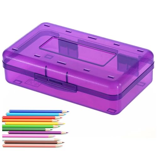 Plastikstiftkasten transparent sichtbare Bleistiftkoffer großer Kapazitätshalter für Kinder Erwachsene Hard Crayon Box mit Deckel Multifunktionsfällen für Schulbürovorräte Plastikstiftkasten transparent sichtbare Bleistiftkoffer großer Kapazitätshalter für Kinder Erwachsene Hard Crayon Box mit Deckel Multifunktionsfällen für Schulbürovorräte von Iewroyt