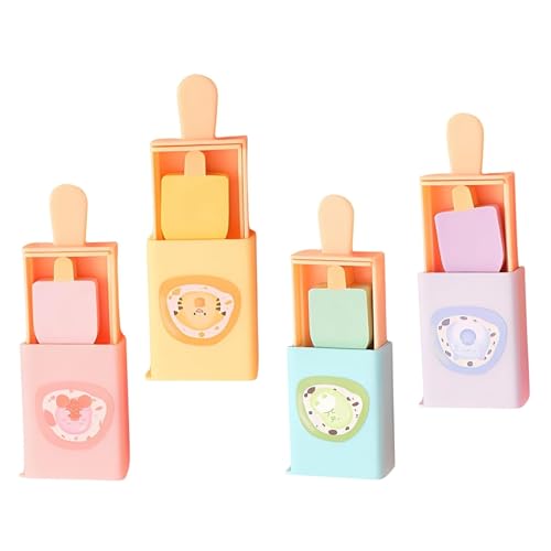 Süße Radiergummi, 4pcs Gummi -Eiswilleer, Magical Box Bleistift Eraser, leicht zu reinig für Kinder, Mädchen, Mädchen von Iewroyt