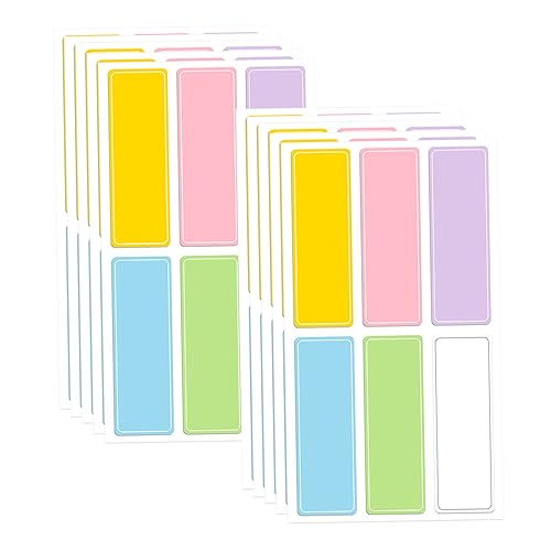Wasserdichtes Etikett Aufkleber Allzweck Tagesbetreuung Etikett Selbstkleber Name Aufkleber farbenfrohe Schreiben Sie auf Flasche für Jar 10Sheets60pcs L. von Iewroyt
