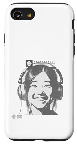 Beste Musiksammlung. Junge asiatische Dame mit Kopfhörer, dunkel Hülle für iPhone SE (2020) / 7 / 8 von If a DJ made my T-Shirts