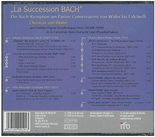 La Succession Bach von Ifo (Medienvertrieb Heinzelmann)