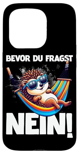 Bevor Du Fragst Nein Igel Schlechte Laune Sarkasmus Hülle für iPhone 15 Pro von Igel Sarkastische Sprüche Lustige Aussagen