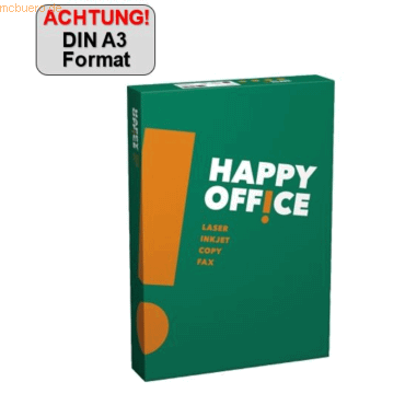 Igepa Kopierpapier Happy Office 809B80 B A3 80g hf weiß 500 Blatt von Igepa