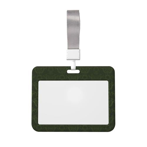 Hunter Ausweishalter mit Umhängeband, doppelseitig, für Büro und Veranstaltungen, Blumenmuster, Grün Hunter Ausweishalter mit Umhängeband, doppelseitig, für Büro und Veranstaltungen, Blumenmuster, Grün von IguaTu