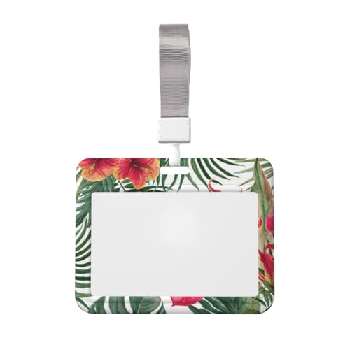 Summer Hawaiian ID Badge Holder with Lanyard, Sliding Dual Sided Card Protector Case for Office & Events Summer Hawaiian ID Badge Holder with Lanyard, Sliding Dual Sided Card Protector Case for Office & Events von IguaTu