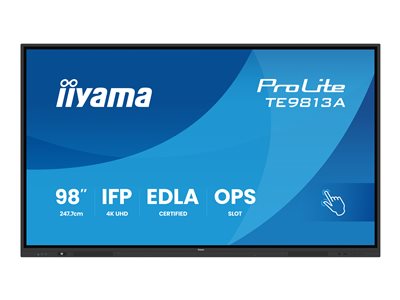 IIYAMA 247.7cm(98) TE9813A-B1AG 16:9 Touch 2xHDMI+USB-C+DP (Speditionsversand) von Iiyama