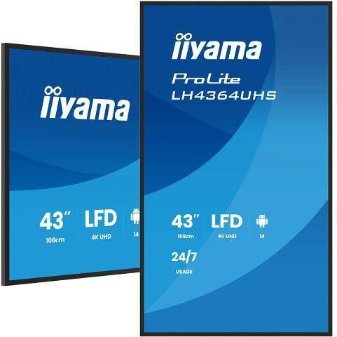 Iiyama 108cm 43 LH4364UHS-B1AG 16 9 2xHDMI+USB-C IPS - 108 cm - 43 [Energieklasse G] (LH4364UHS-B1AG) von Iiyama