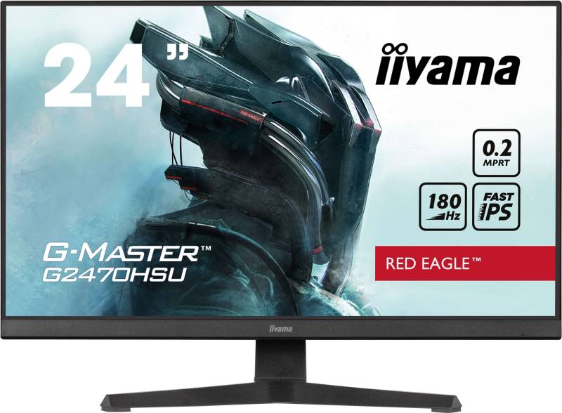 Iiyama 24W LCD Full HD Gaming Fast IPS 180 Hz - Flachbildschirm (TFT/LCD) [Energieklasse E] (G2470HSU-B6) - Sonderposten von Iiyama