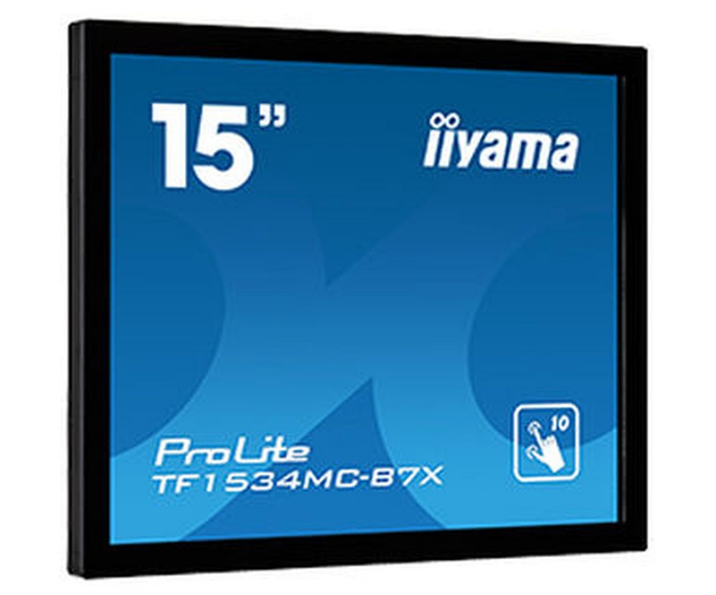 Iiyama 38.0cm (15) TF1534MC-B7X 4:3 M-Touch HDMI+DP TFT-Monitor (1024 x 768 px, XGA, 8 ms Reaktionszeit, TN, Touchscreen) von Iiyama