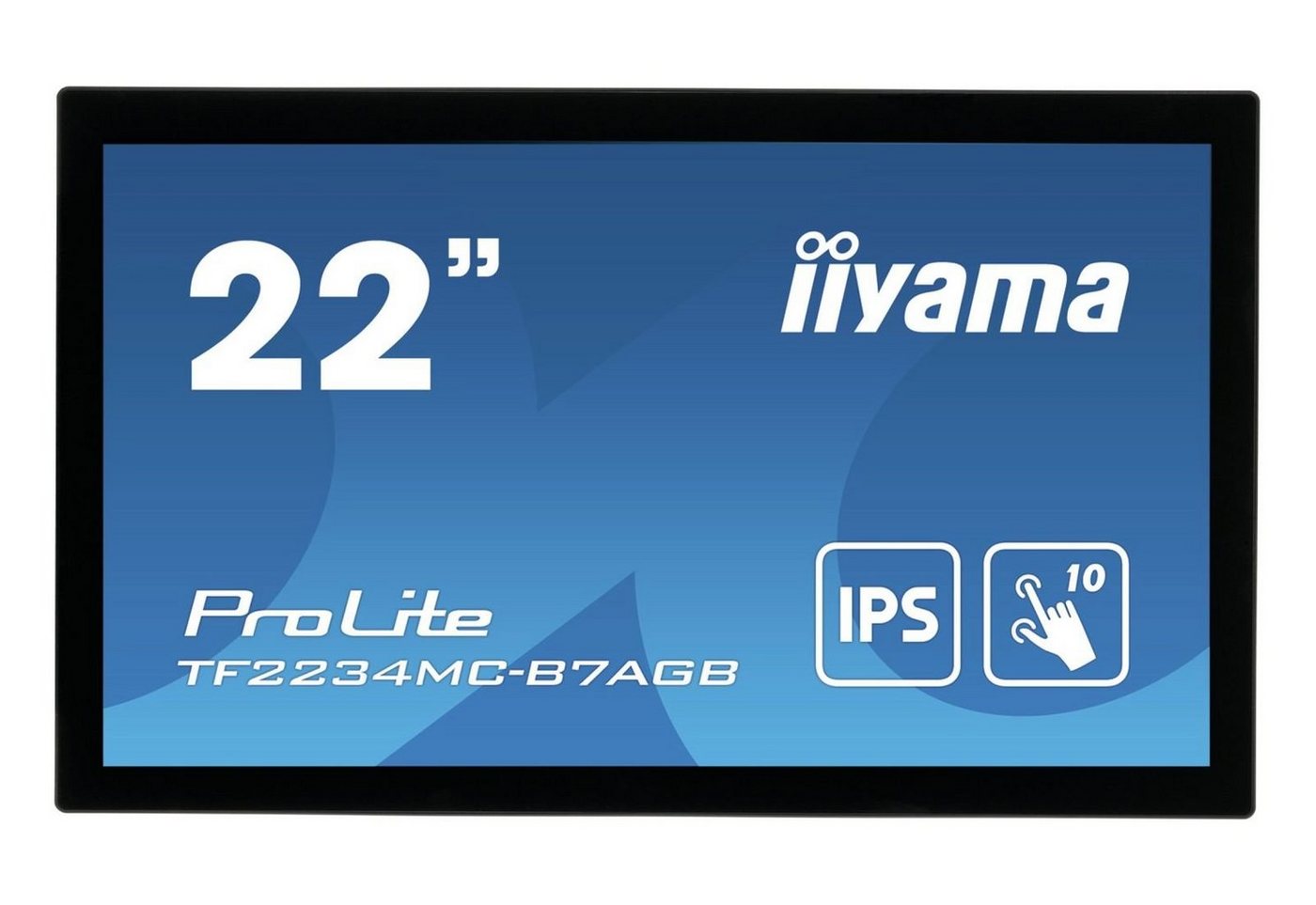 Iiyama 54.6cm (21,5) TF2234MC-B7AGB 16:9 M-Touch HDMI+DP TFT-Monitor (1920 x 1080 px, Full HD, 8 ms Reaktionszeit, IPS, Touchscreen, Eingebautes Mikrofon, HDCP) von Iiyama
