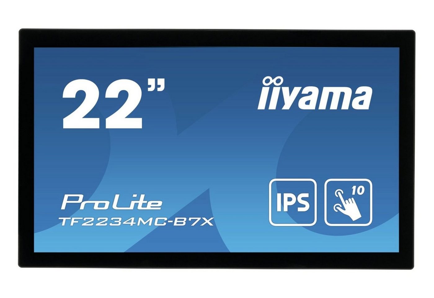 Iiyama 54.6cm (21,5) TF2234MC-B7X 16:9 M-Touch HDMI+DP IPS TFT-Monitor (1920 x 1080 px, Full HD, 8 ms Reaktionszeit, IPS, Touchscreen, Eingebautes Mikrofon, HDCP) von Iiyama