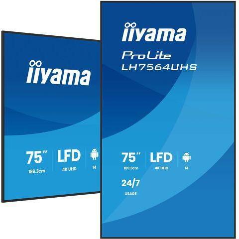 Iiyama 75iW LCD 4K UHD VA (LH7564UHS-B1AG) von Iiyama