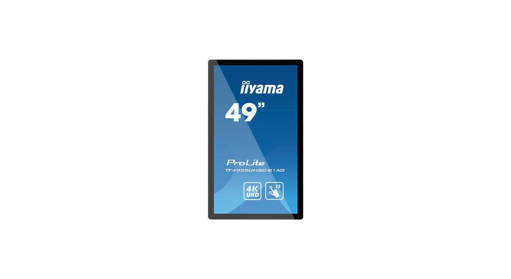 Iiyama Iiyama ProLite TF4939UHSC-B1AG Signage Touch Displ LED-Monitor (3.840 x 2.160 4K UHD, 8 ms Reaktionszeit, IPS Panel) von Iiyama