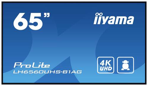 Iiyama PROLITE LH6560UHS-B1AG Digital Signage Display EEK: F (A - G) 164cm 64.5 Zoll 3840 x 2160 Pix von Iiyama