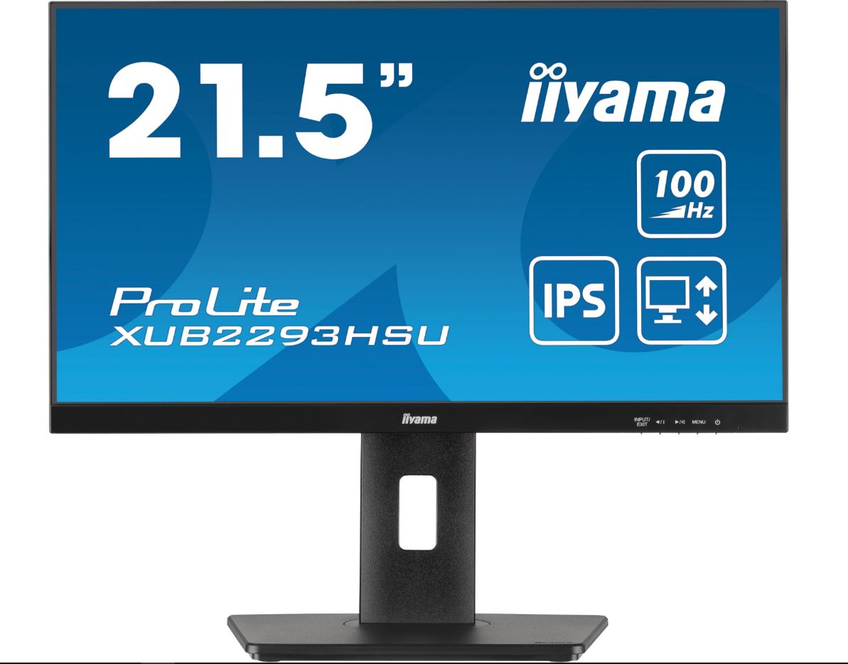 Iiyama PROLITE XUB2293HSU-B6 - 21.5 (54.5 cm) Monitor mit 100Hz Bildwiederholfrequenz, einem USB Hub und einem höherverstellbaren Standfuß [Energieklasse E] (XUB2293HSU-B6) von Iiyama