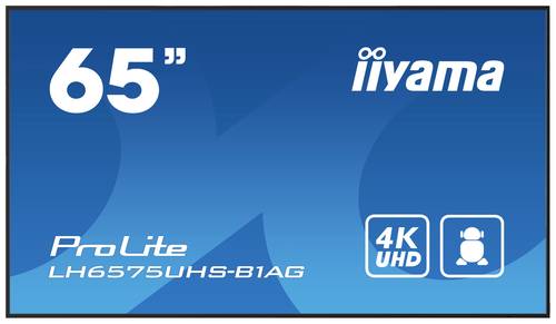 Iiyama ProLite LH6575UHS-B1AG Digital Signage Display EEK: G (A - G) 164cm 64.5 Zoll 3840 x 2160 Pix von Iiyama