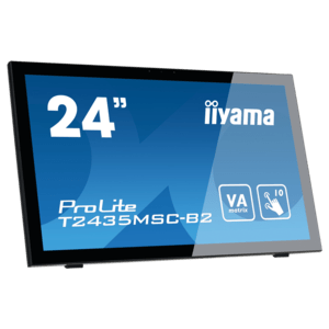 Iiyama ProLite T2454MSC-B2AG - LED-Monitor - 60.5 cm (23.8) - Touchscreen - 1920 x 1080 Full HD (1080p) @ 75 Hz - IPS - 300 cd/m² - 1000:1 - 4 ms - HDMI, DisplayPort - Lautsprecher - mattschwarz (T2454MSC-B2AG) von Iiyama