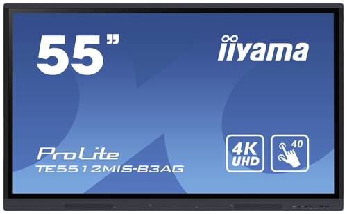 Iiyama ProLite TE5512MIS-B3AG Large Format Display EEK: G (A - G) 138.8cm 55 Zoll 3840 x 2160 Pixel von Iiyama
