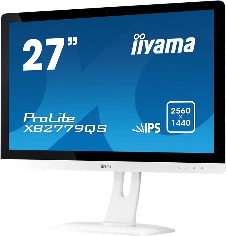 Iiyama ProLite XB2779QS-W1 - LED-Monitor - 68,6 cm (27) - 2560 x 1440 QHD - AH-IPS - 440 cd/m2 - 1000:1 - 5000000:1 (dynamisch) - 5 ms - HDMI, DVI-D, VGA, DisplayPort - Lautsprecher - Schwarz, weiß, Silber (XB2779QS-W1) von Iiyama