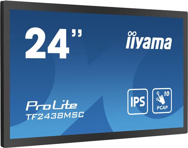 Iiyama TF2438MSC MTOUCH Display IPS  54.5cm (21.5) - 1920x1080 - DP/HDMI/USB/PCAP - Flachbildschirm (TFT/LCD) - IPS - schwarz [Energieklasse E] (TF2438MSC-B1) - Sonderposten von Iiyama