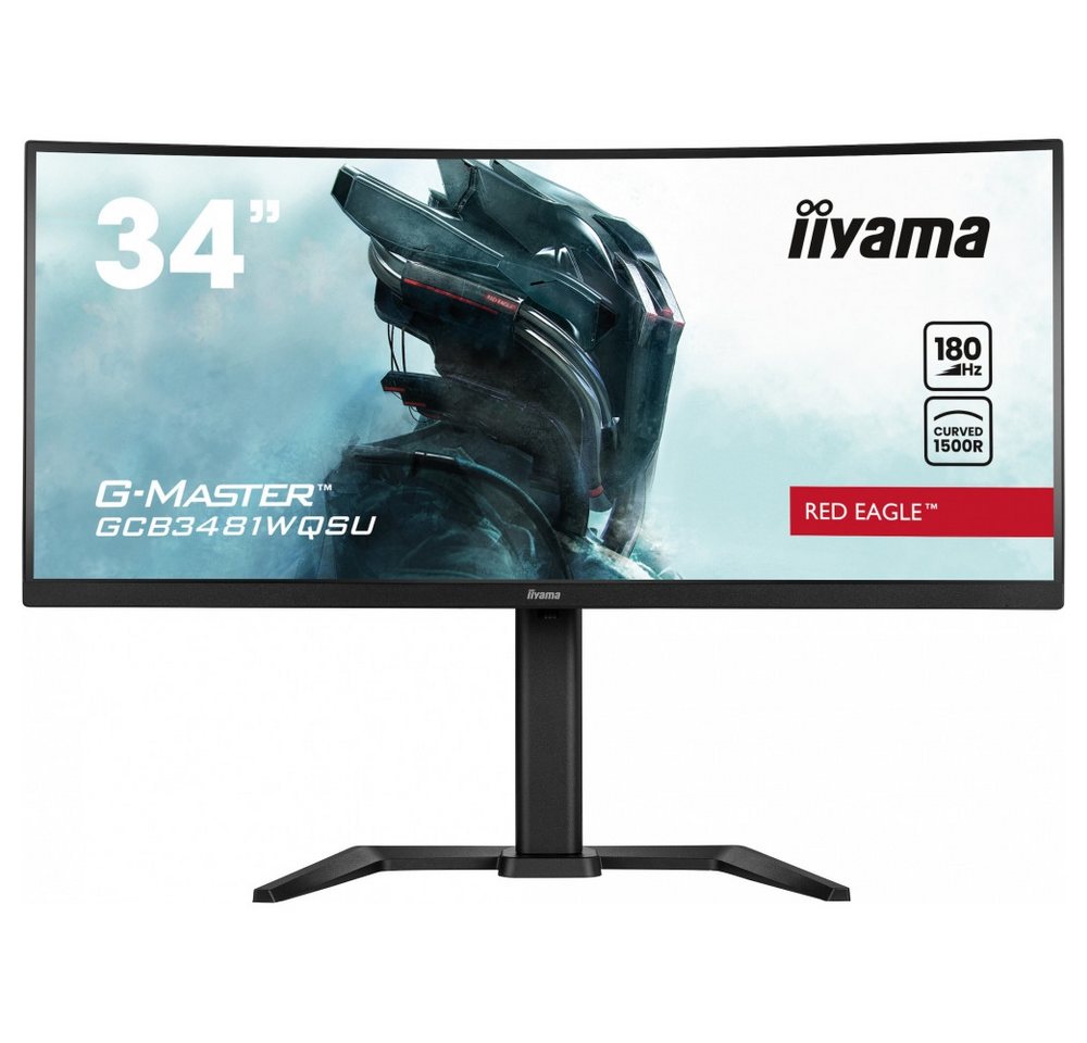 Iiyama iiyama G-Master GCB3481WQSU-B1 34 Zoll Monitor Curved-Gaming-Monitor (Ultra-Wide QHD Auflösung px, Ultra-Wide QHD, Ergonomisches Design und hohe Bildwiederholrate) von Iiyama