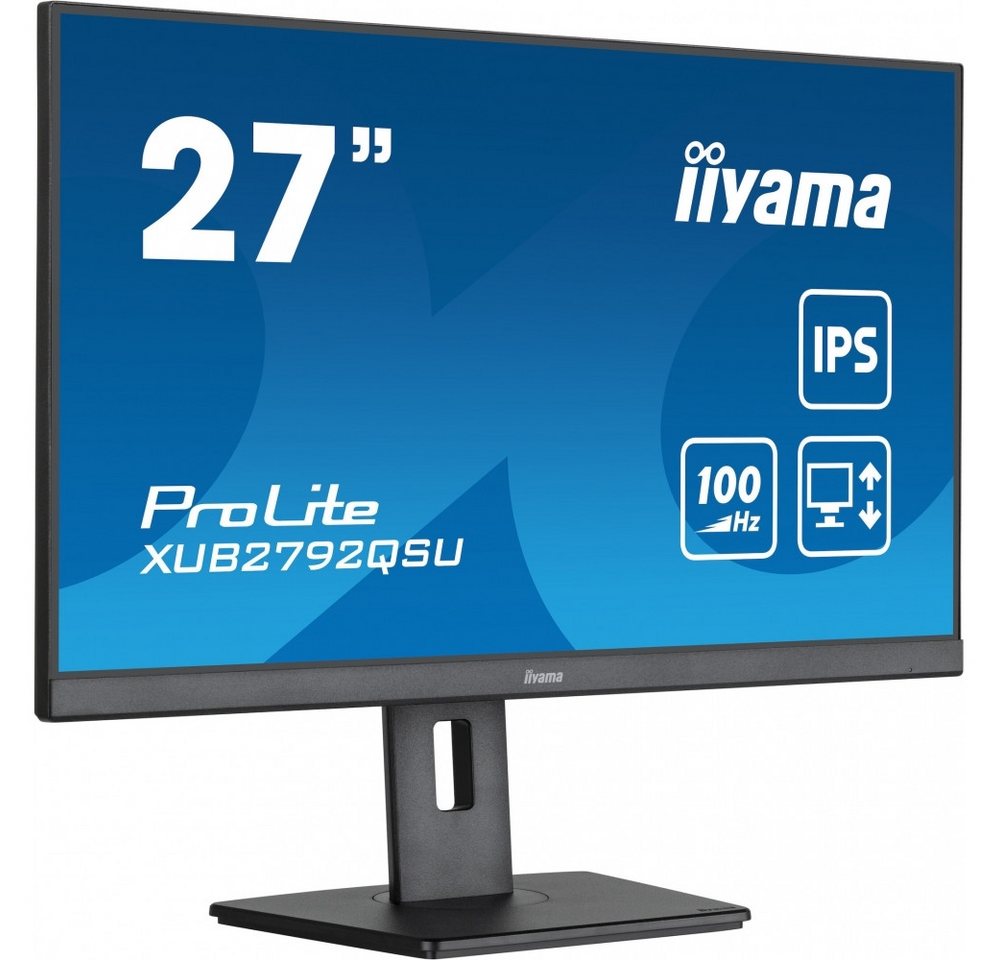 Iiyama iiyama ProLite XUB2792QSU-B6 27 Zoll Monitor TFT-Monitor (2560 x 1440 px, WQHD, IPS, Hohe Farbgenauigkeit, ideal für Gaming und Multimedia) von Iiyama