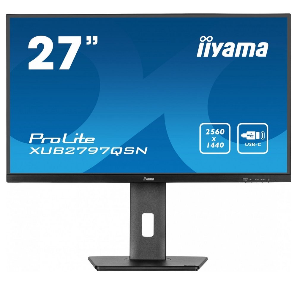 Iiyama iiyama ProLite XUB2797QSN-B2 27" WQHD Monitor TFT-Monitor (WQHD px, WQHD, IPS, Elegantes und modernes Design) von Iiyama