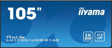 iiyama LH10551UWS-B1AG Signage-Display Digital Beschilderung Flachbildschirm 2,66 m (104.7) LED 500 cd/m² UltraWide Full HD Schwarz 24/7 (LH10551UWS-B1AG) von Iiyama