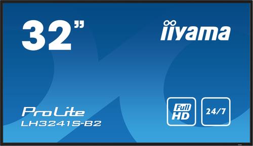 iiyama LH3241S-B2 Signage-Display Kiosk-Design 80 cm (31.5) LED 350 cd/m² Full HD Schwarz 24/7 (LH3241S-B2) von Iiyama