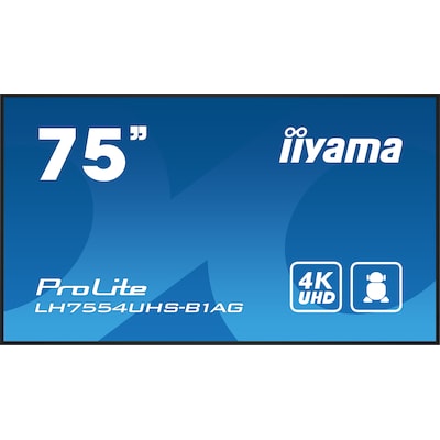 iiyama LH7554UHS-B1AG 189cm (75") 4K UHD IPS Digital Signage Monitor HDMI/DP/DVI von Iiyama