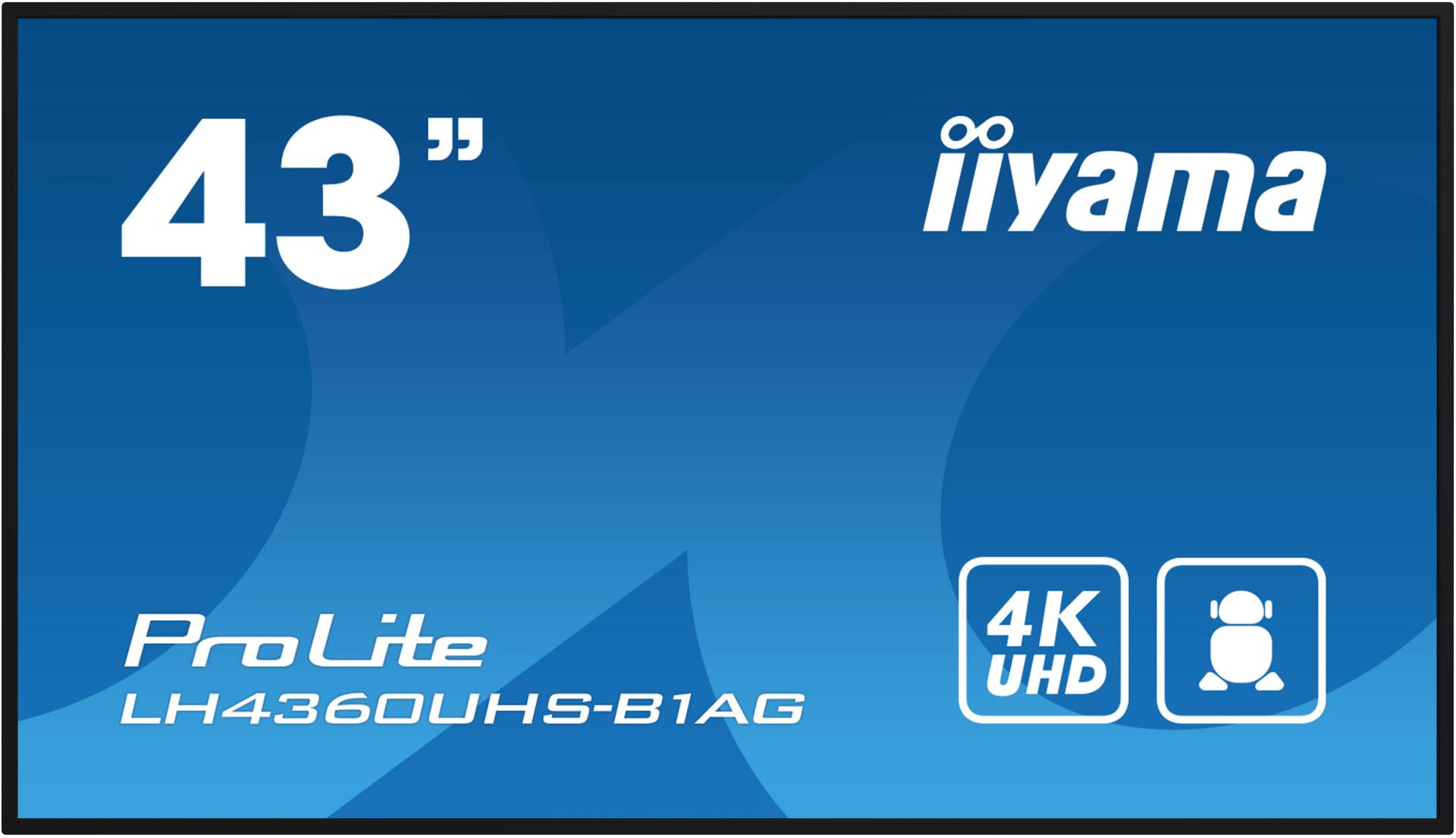 iiyama PROLITE Digitale A-Platine 108 cm (42.5) LED WLAN 500 cd/m² 4K Ultra HD Schwarz Eingebauter Prozessor Android 11 24/7 (LH4360UHS-B1AG) von Iiyama