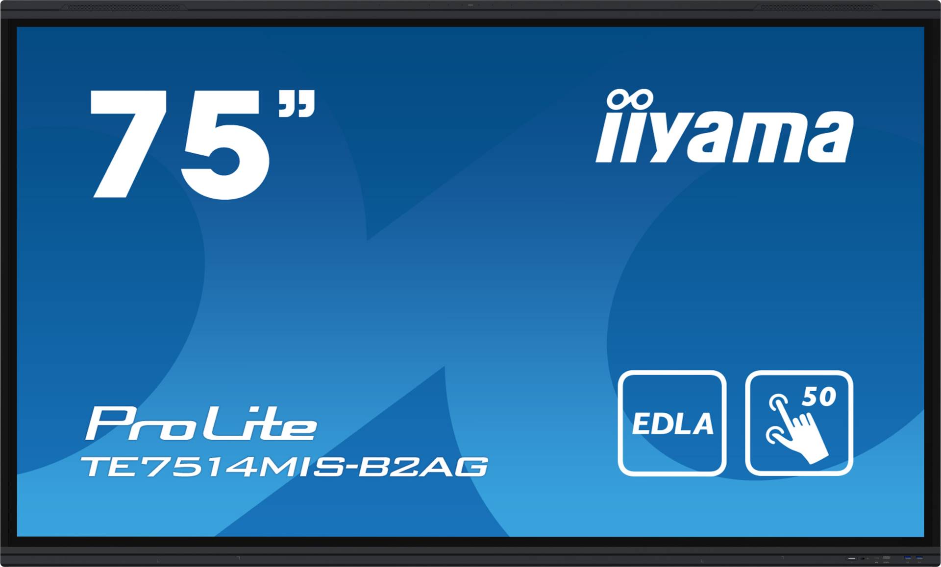 iiyama PROLITE TE7514MIS-B2AG Digital Signage Flachbildschirm 190,5 cm (75) LCD WLAN 435 cd/m² 4K Ultra HD Schwarz Touchscreen Eingebauter Prozessor Android 24/7 (TE7514MIS-B2AG) von Iiyama