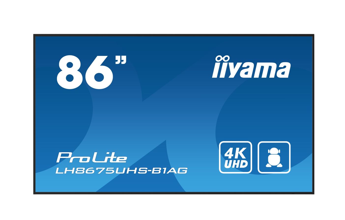 iiyama ProLite Digital Signage Flachbildschirm 2,17 m (85.6) LCD WLAN 500 cd/m² 4K Ultra HD Schwarz Eingebauter Prozessor Android 11 24/7 (LH8675UHS-B1AG) von Iiyama