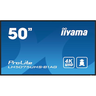iiyama ProLite LH5075UHS-B1AG 125,7cm (50") 4K UHD Signage Monitor DP/HDMI/RJ45 von Iiyama