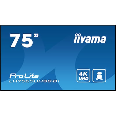 iiyama ProLite LH7565UHSB-B1 189cm (75") 4K UHD Signage Monitor DP/HDMI/RJ45 von Iiyama