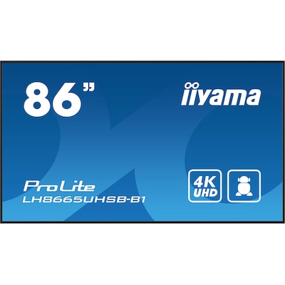iiyama ProLite LH8665UHSB-B1 217cm (86") 4K UHD Signage Monitor DP/HDMI/RJ45 von Iiyama
