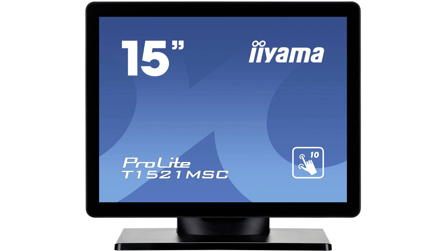 iiyama ProLite T1521MSC-B2 - LED-Monitor - 38 cm (15) - Touchscreen - 1024 x 768 - TN - 370 cd/m² - 800:1 - 8 ms - HDMI, VGA - Lautsprecher - mattschwarz [Energieklasse E] (T1521MSC-B2) von Iiyama