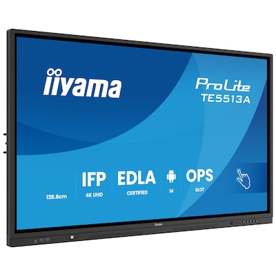 iiyama ProLite TE5513A-B1AG 138,8cm (55") 4K UHD Touch Monitor 16:9 HDMI/DP/USB-C PD100W von Iiyama